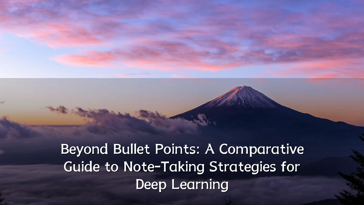 Beyond Bullet Points: A Comparative Guide to Note-Taking Strategies for Deep Learning