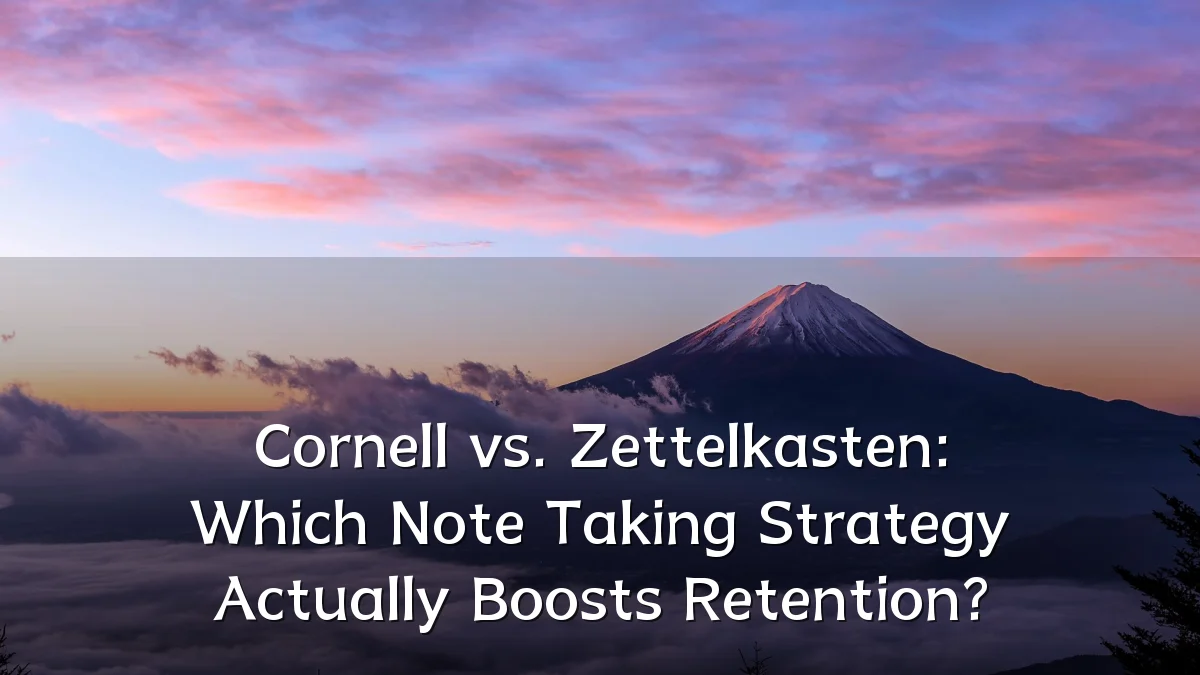 Cornell vs. Zettelkasten: Which Note Taking Strategy Actually Boosts Retention?