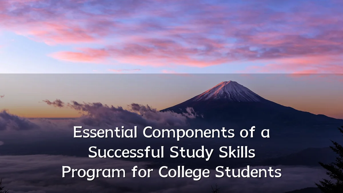 Essential Components of a Successful Study Skills Program for College Students