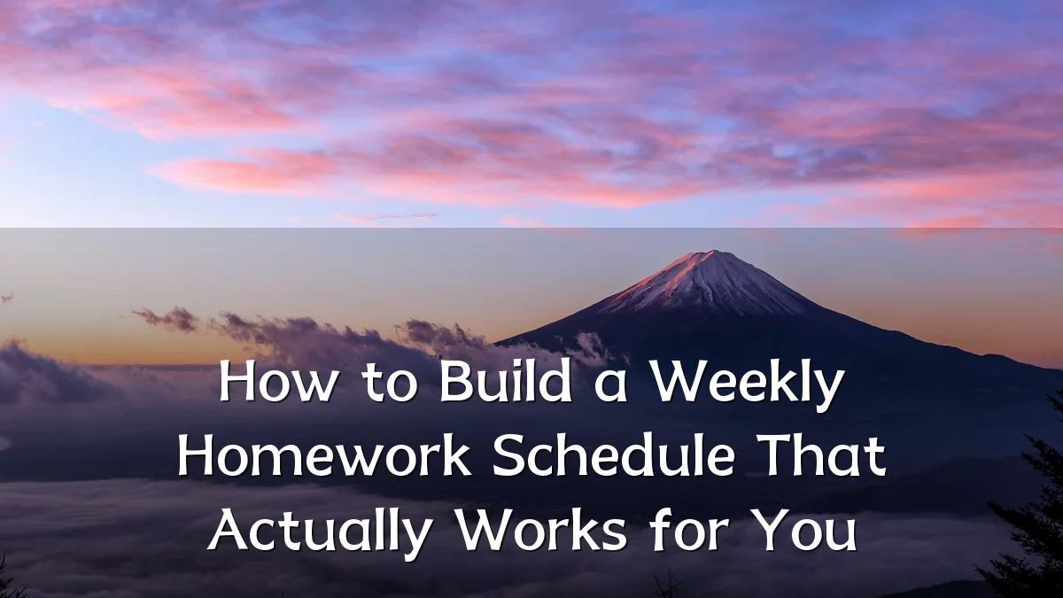 How to Build a Weekly Homework Schedule That Actually Works for You