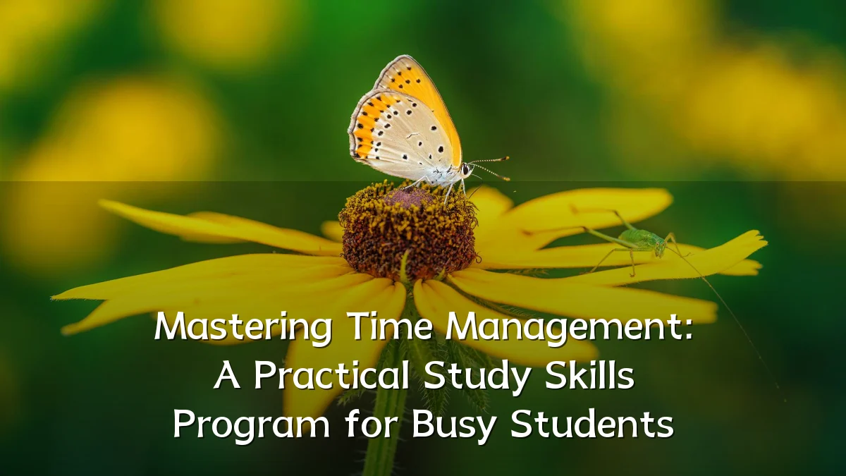 Mastering Time Management: A Practical Study Skills Program for Busy Students