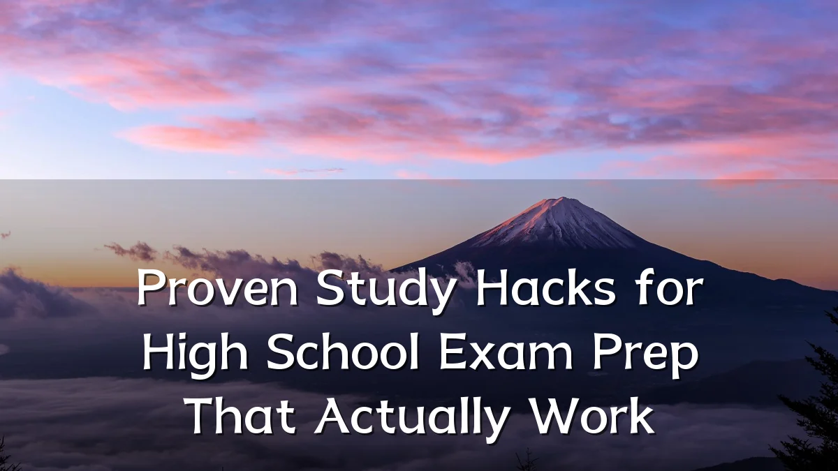 Proven Study Hacks for High School Exam Prep That Actually Work