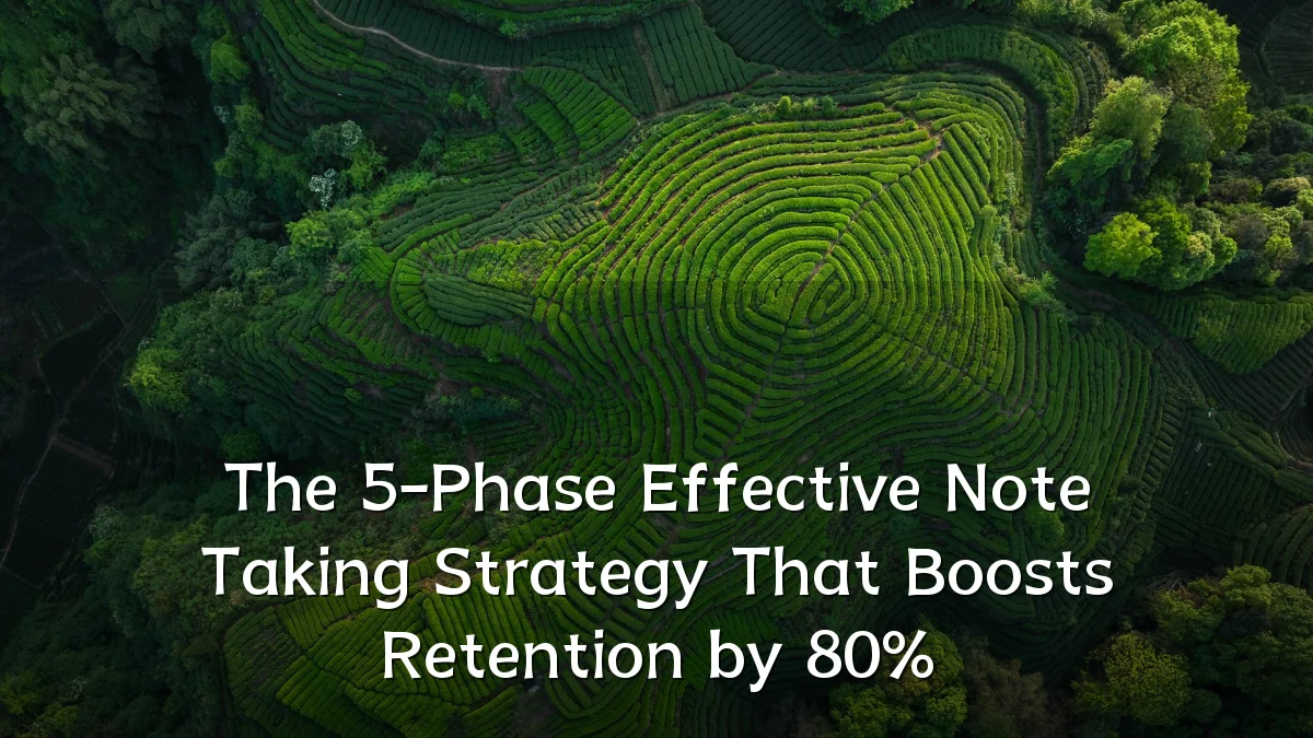 The 5-Phase Effective Note Taking Strategy That Boosts Retention by 80%