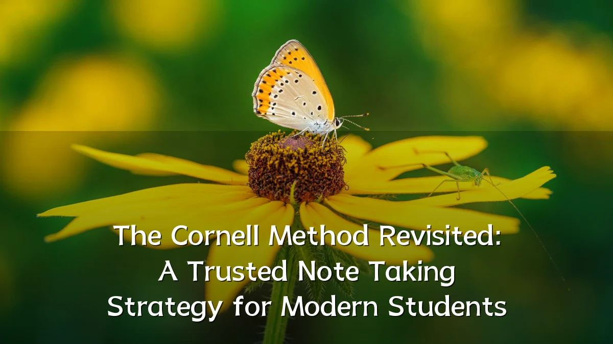 The Cornell Method Revisited: A Trusted Note Taking Strategy for Modern Students
