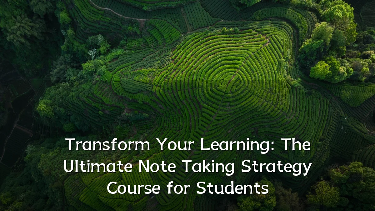 Transform Your Learning: The Ultimate Note Taking Strategy Course for Students