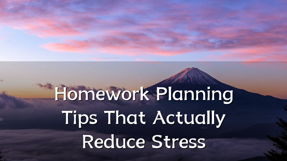 Homework Planning Tips That Actually Reduce Stress