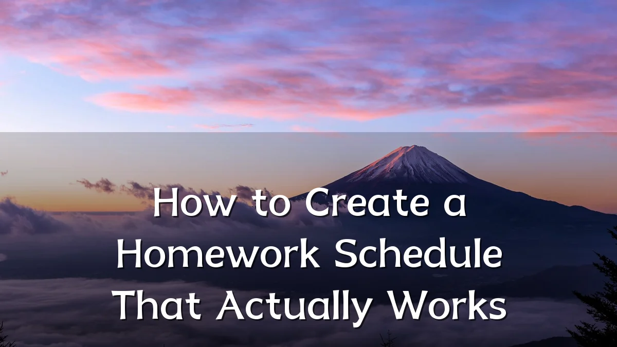 How to Create a Homework Schedule That Actually Works