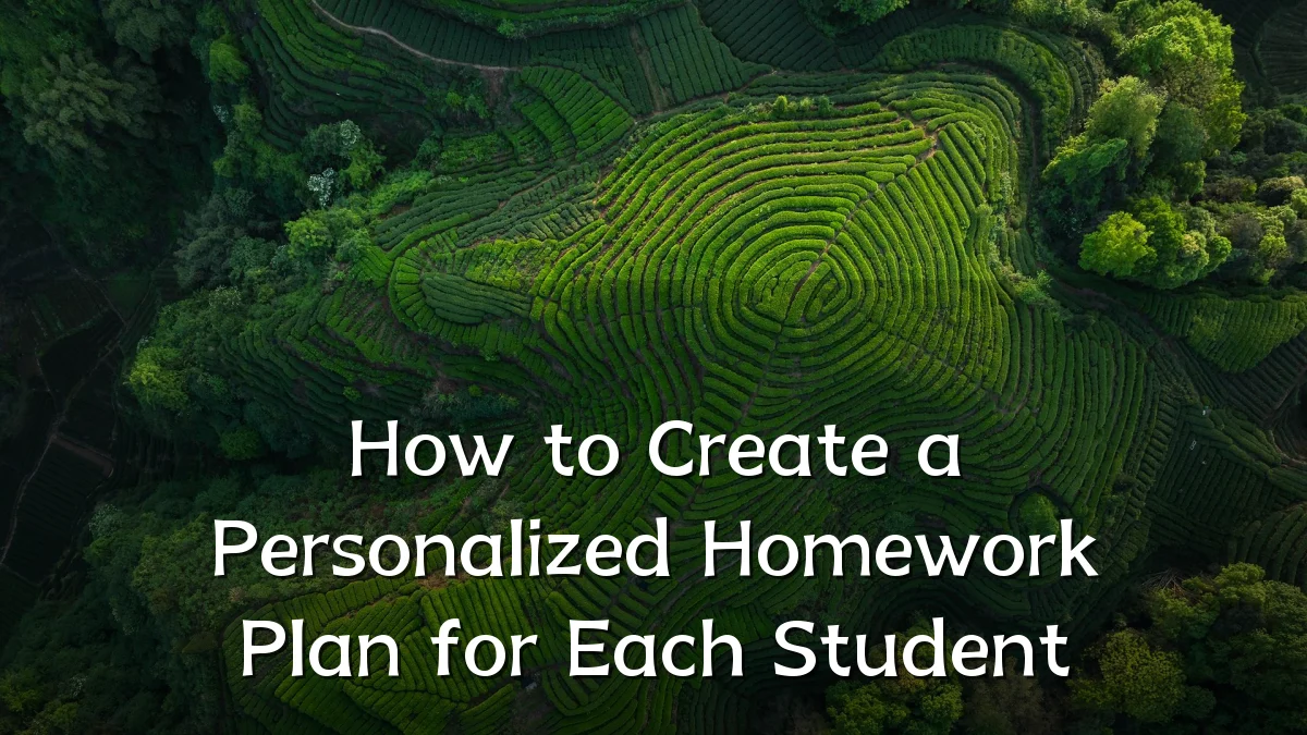 How to Create a Personalized Homework Plan for Each Student