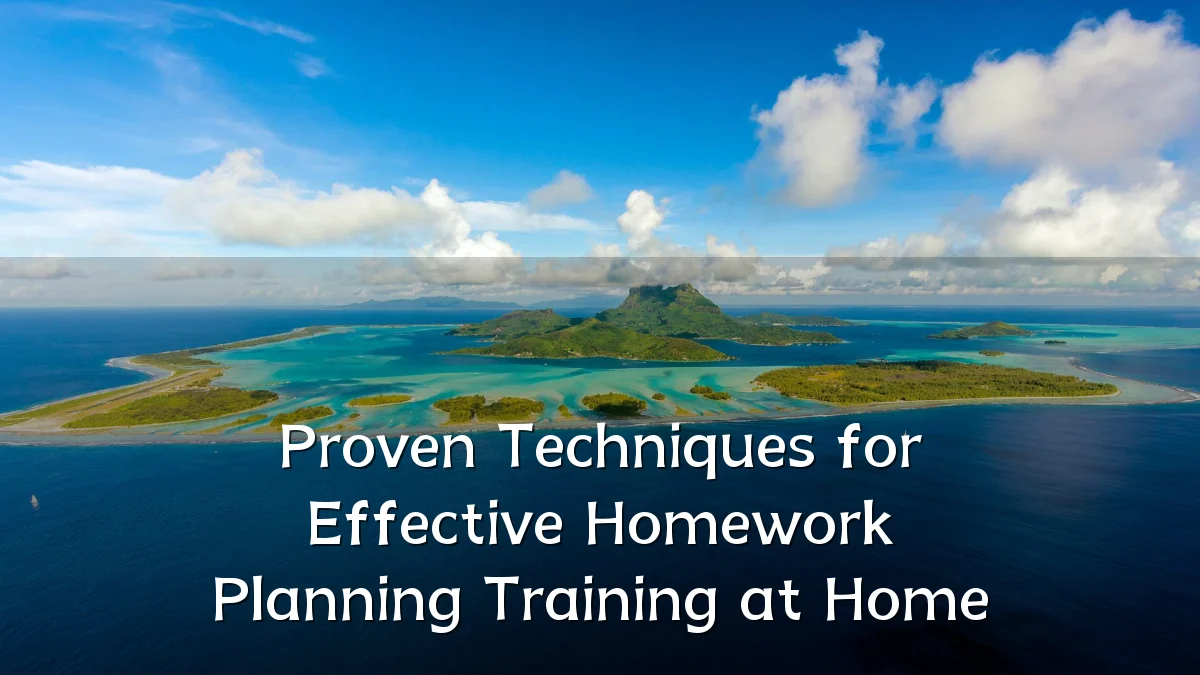 Proven Techniques for Effective Homework Planning Training at Home
